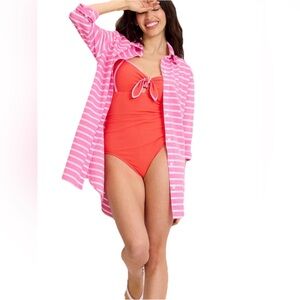 Tommy Bahama cover up Catalina boyfriend shirt size M/M women’s